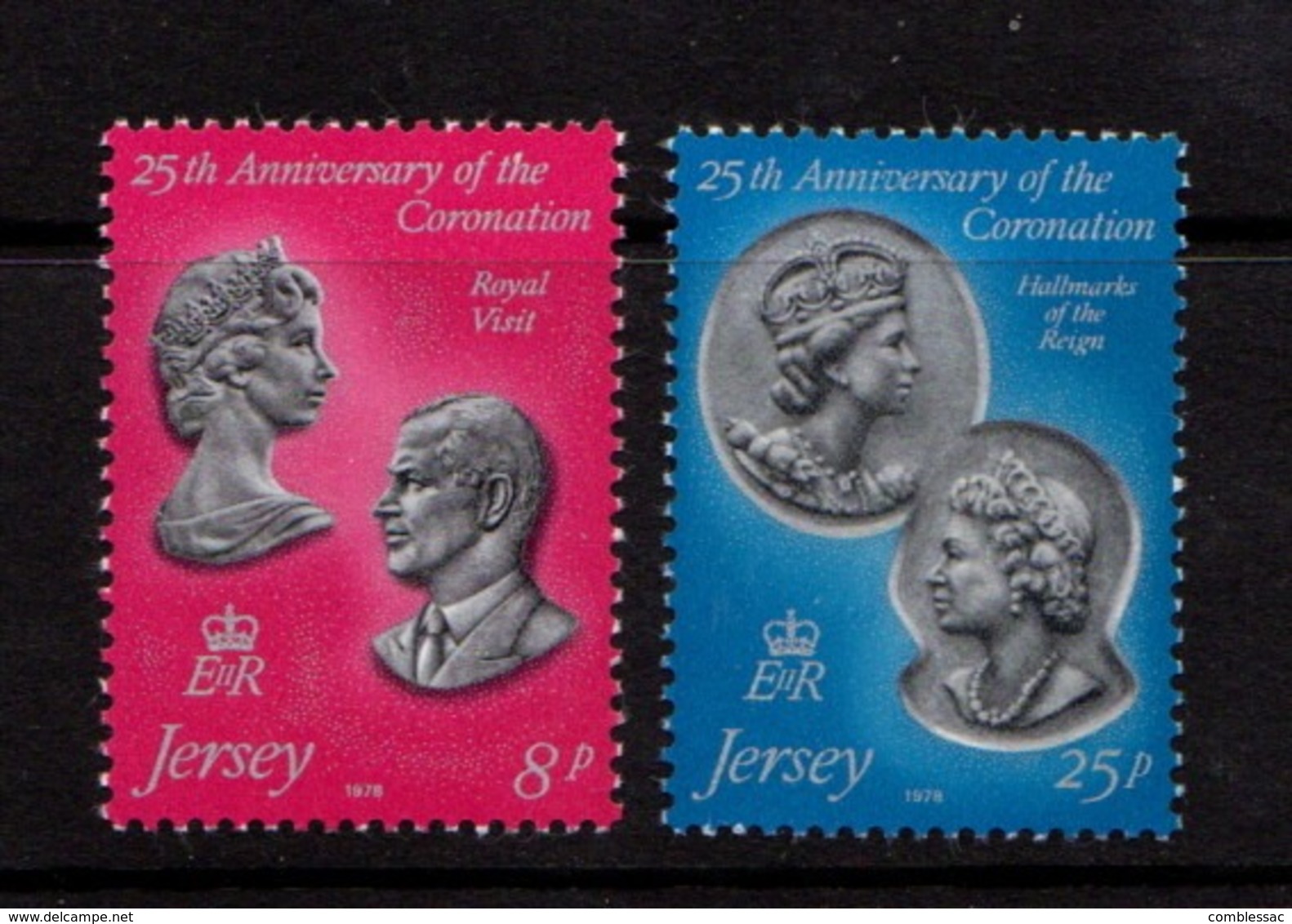 JERSEY    1978    25th  Anniv  Of  Coronation    Set  Of  2    MNH - Jersey