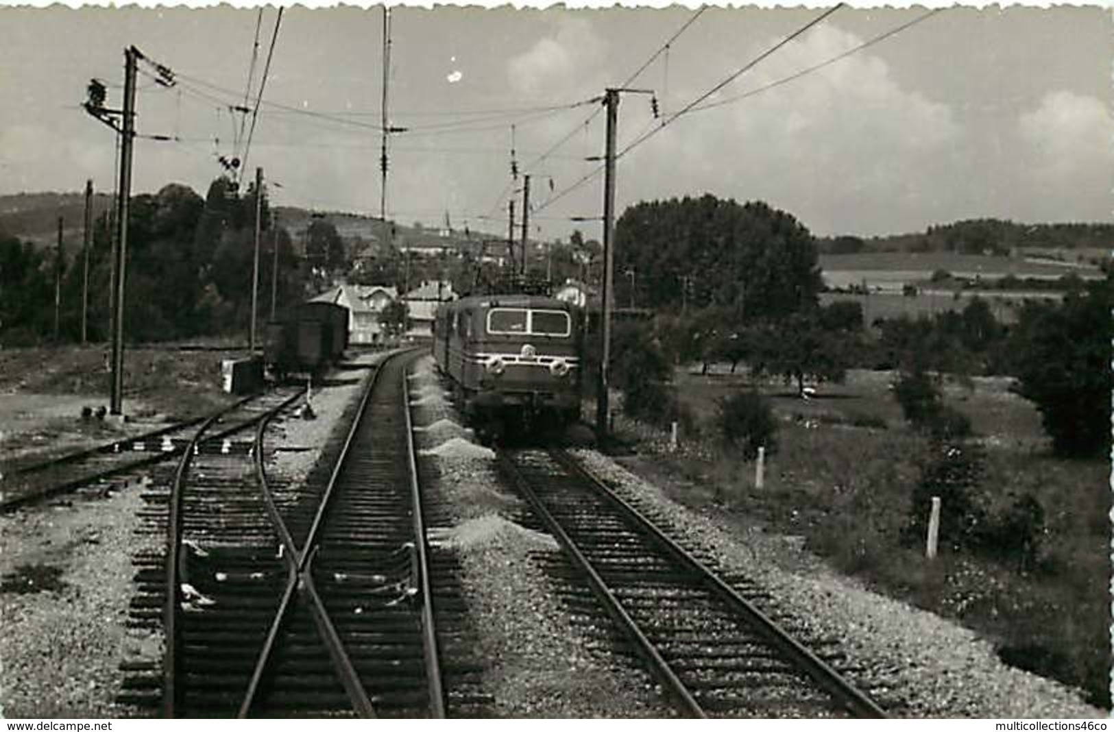 221019 - PHOTO D BREHERET 1955 Chemin De Fer Train Locomotive - GROISY Le 610 Dévale Vers Caux Vue Prise De La 20003 - Other & Unclassified