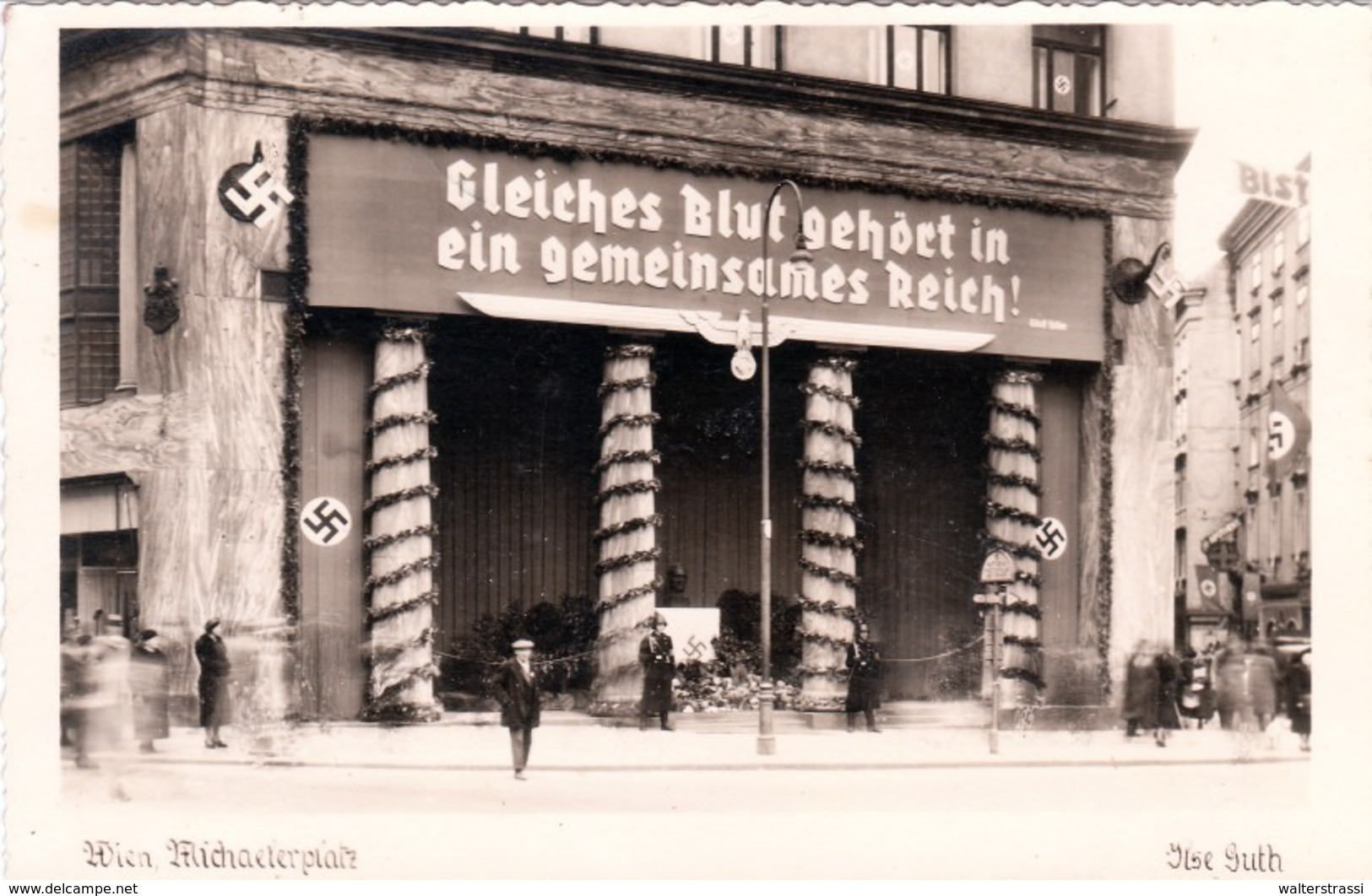 III. Reich, Propaganda Karte, " Gleiches Blut Gehört In Ein Gemeinsames Reich ! " - Weltkrieg 1939-45