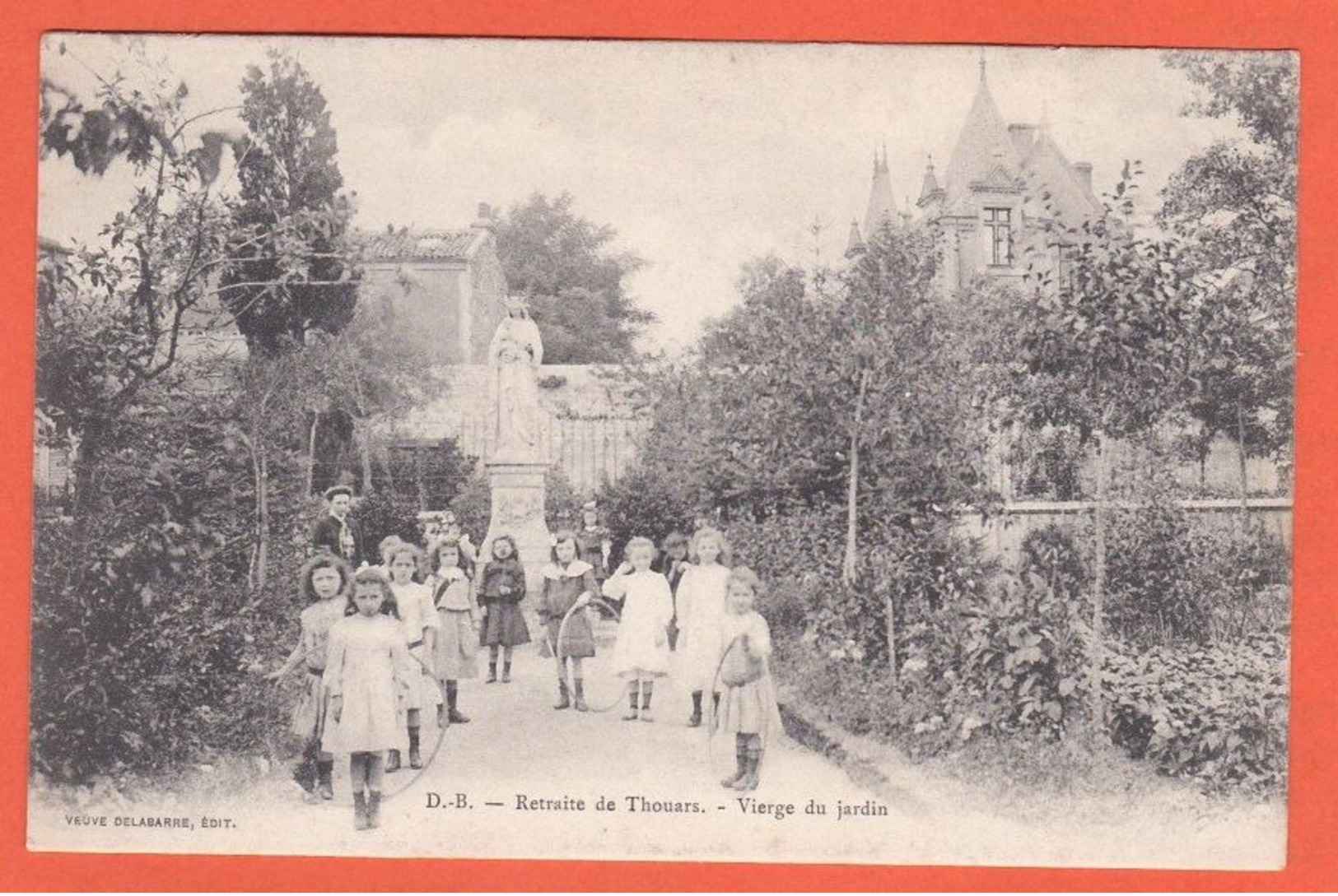 Retraite De  Thouars - Vierge Au Jardin (religion, Scene De Vie , Enfants) - Thouars