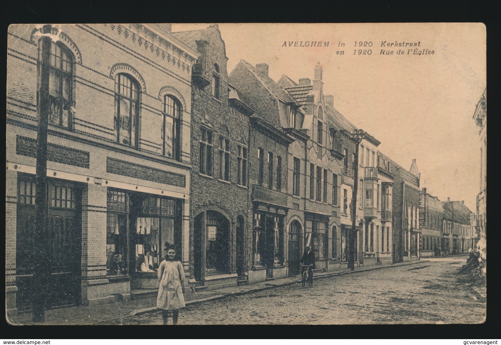 AVELGEM IN 1920 KERSTRAAT - Avelgem