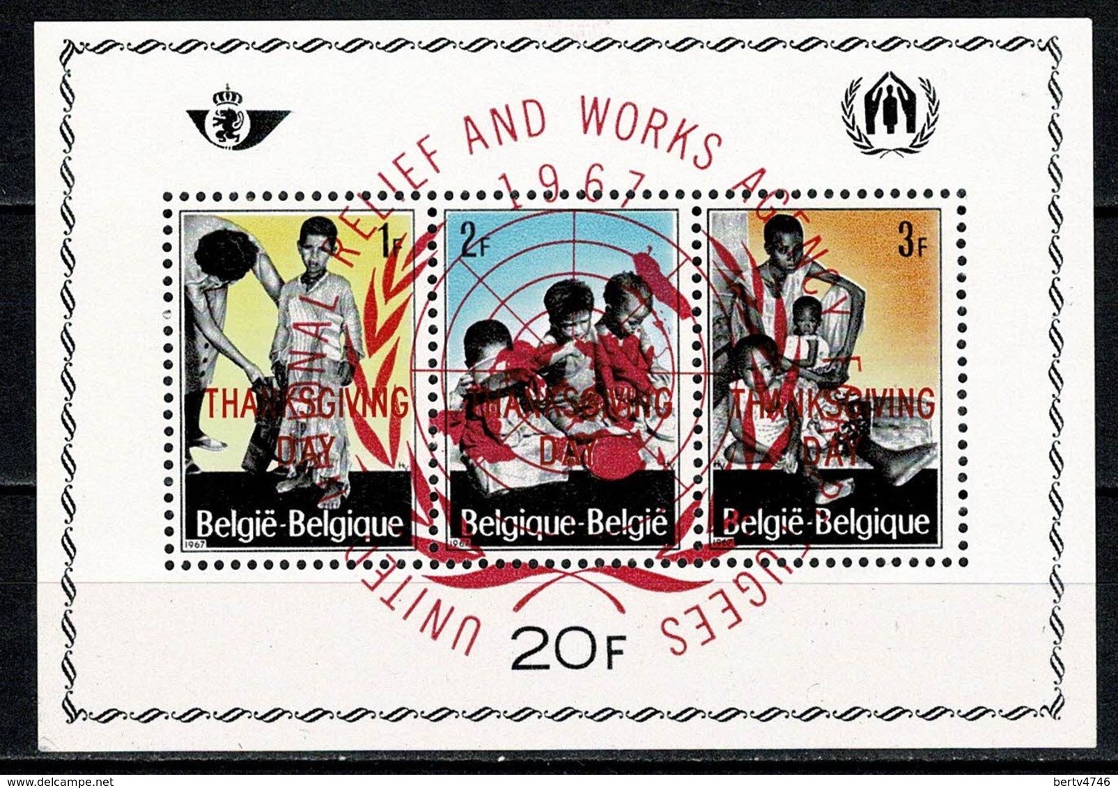 Belg. 1967 - PR 146** Opdruk / Surchargé "Thanksgiving Day" - MNH - Privées & Locales [PR & LO]