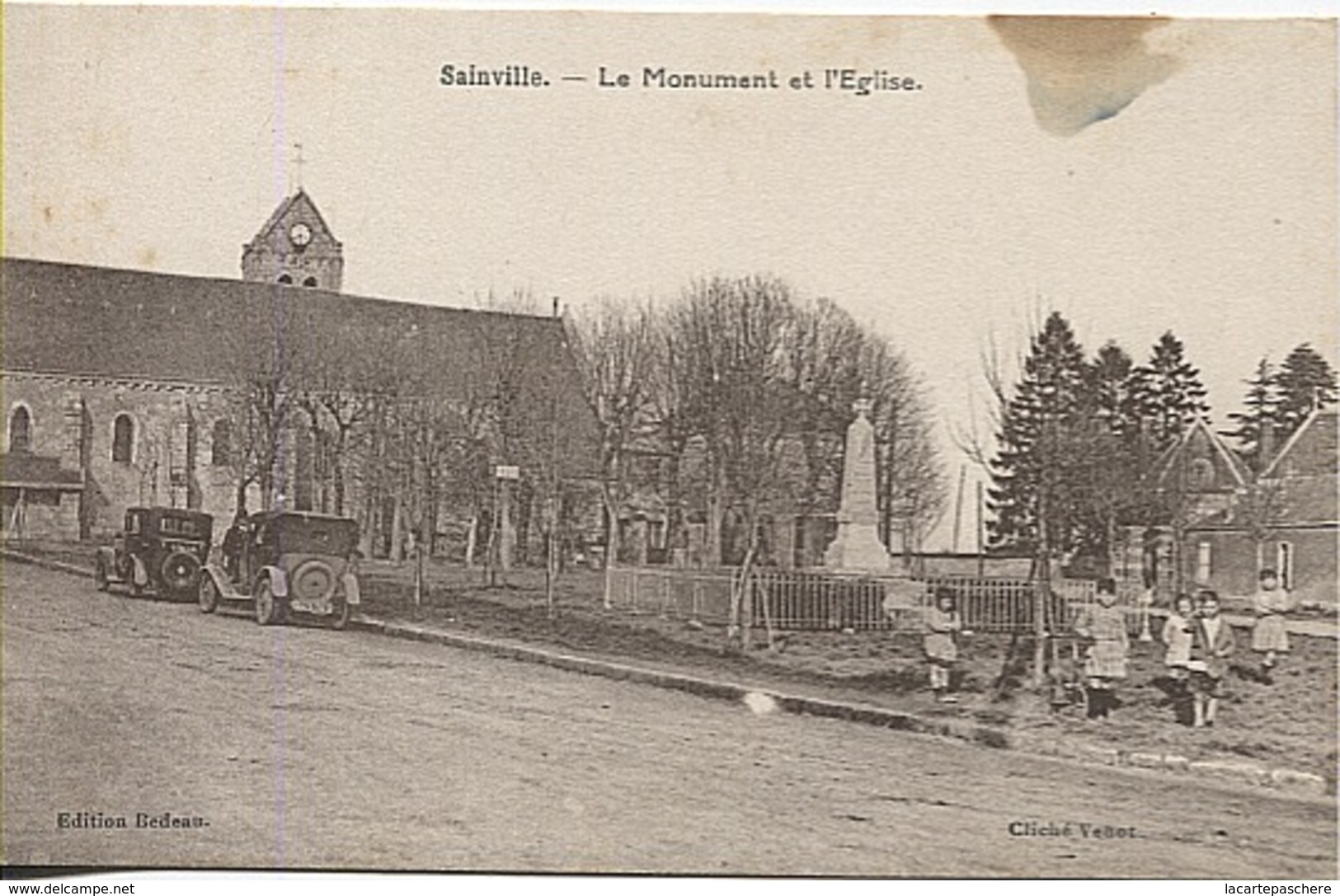 X121838 EURE ET LOIR SAINVILLE LE MONUMENT ET L' EGLISE MONUMENT AUX MORTS - Autres & Non Classés