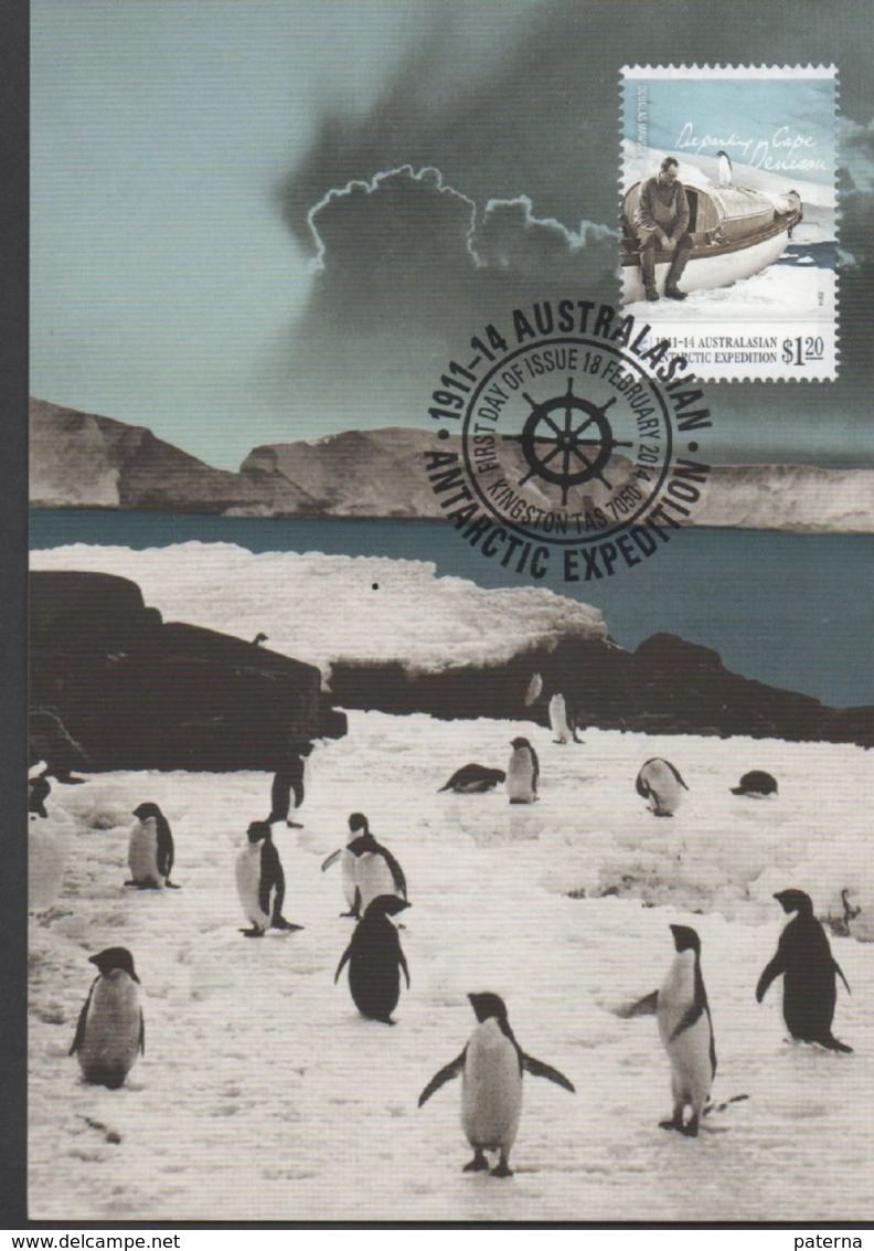 3446   Maxima Australasian 2014, Antarctic Expedition  .pinguinos, Manchots,, Penguins, - Cartoline Maximum