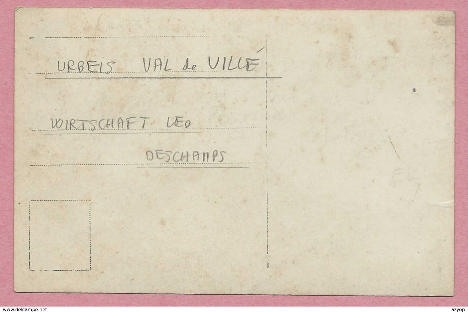 67 - URBEIS - Val De Villé - Carte Photo - Wirtschaft Leo DESCHAMPS - Autres & Non Classés