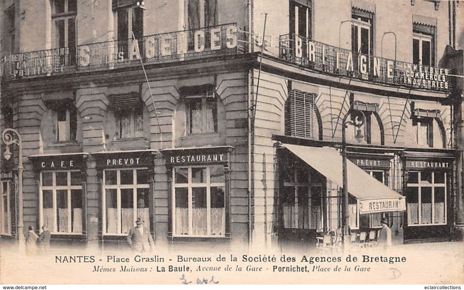 Thème  Banque-Assurance :    44  Place Graslin   Agences De Bretagne    (voir Scan). - Banche