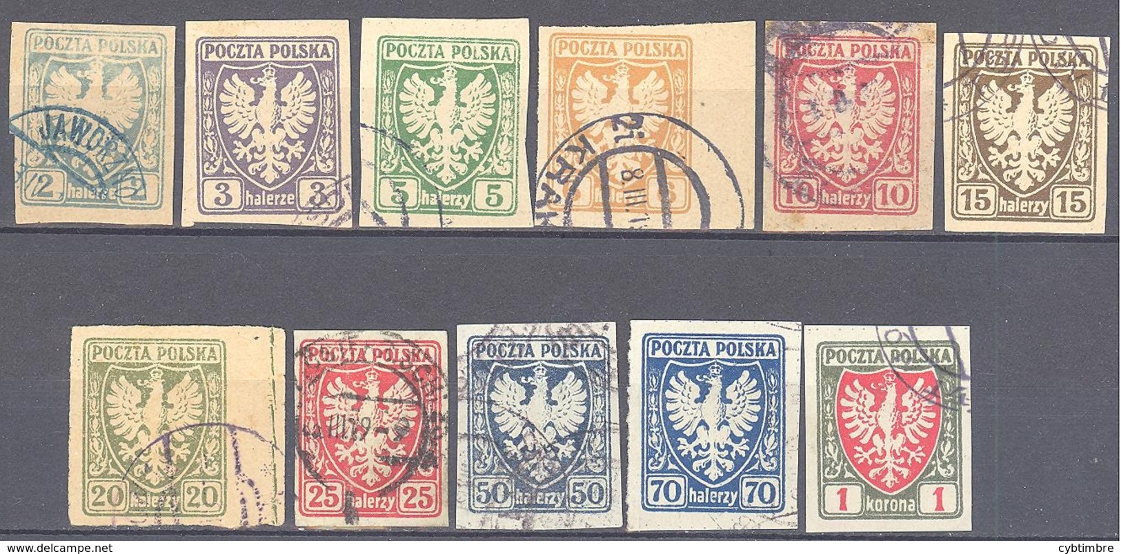 Pologne: Yvert N° 136/146° - Gebraucht