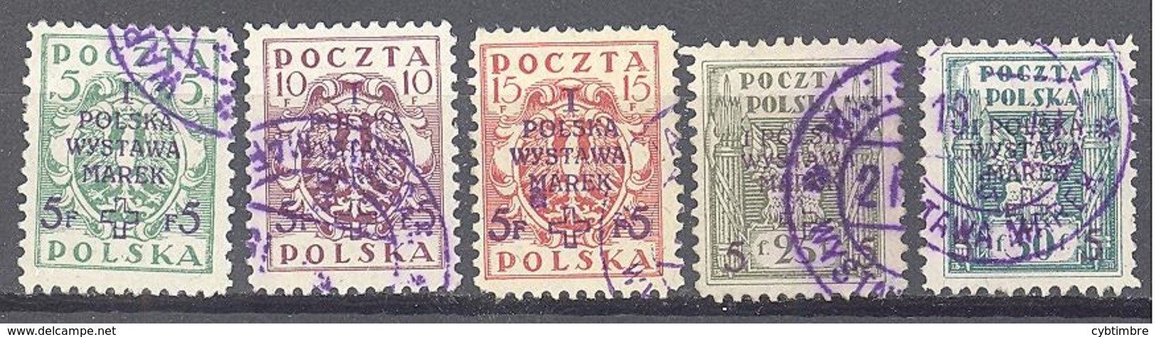 Pologne: Yvert N° 201/205 - Usados