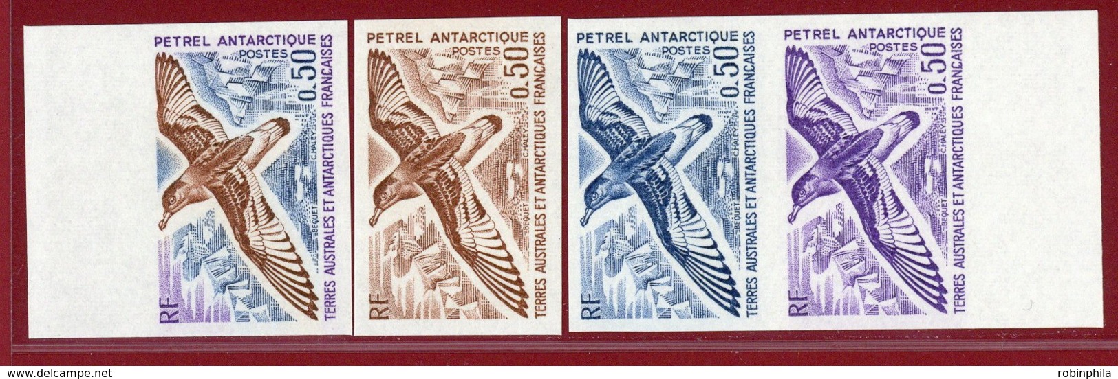 FSAT (TAAF) 1976 #59, Color Proof X4, Antarctic Petrel, Bird - Unused Stamps