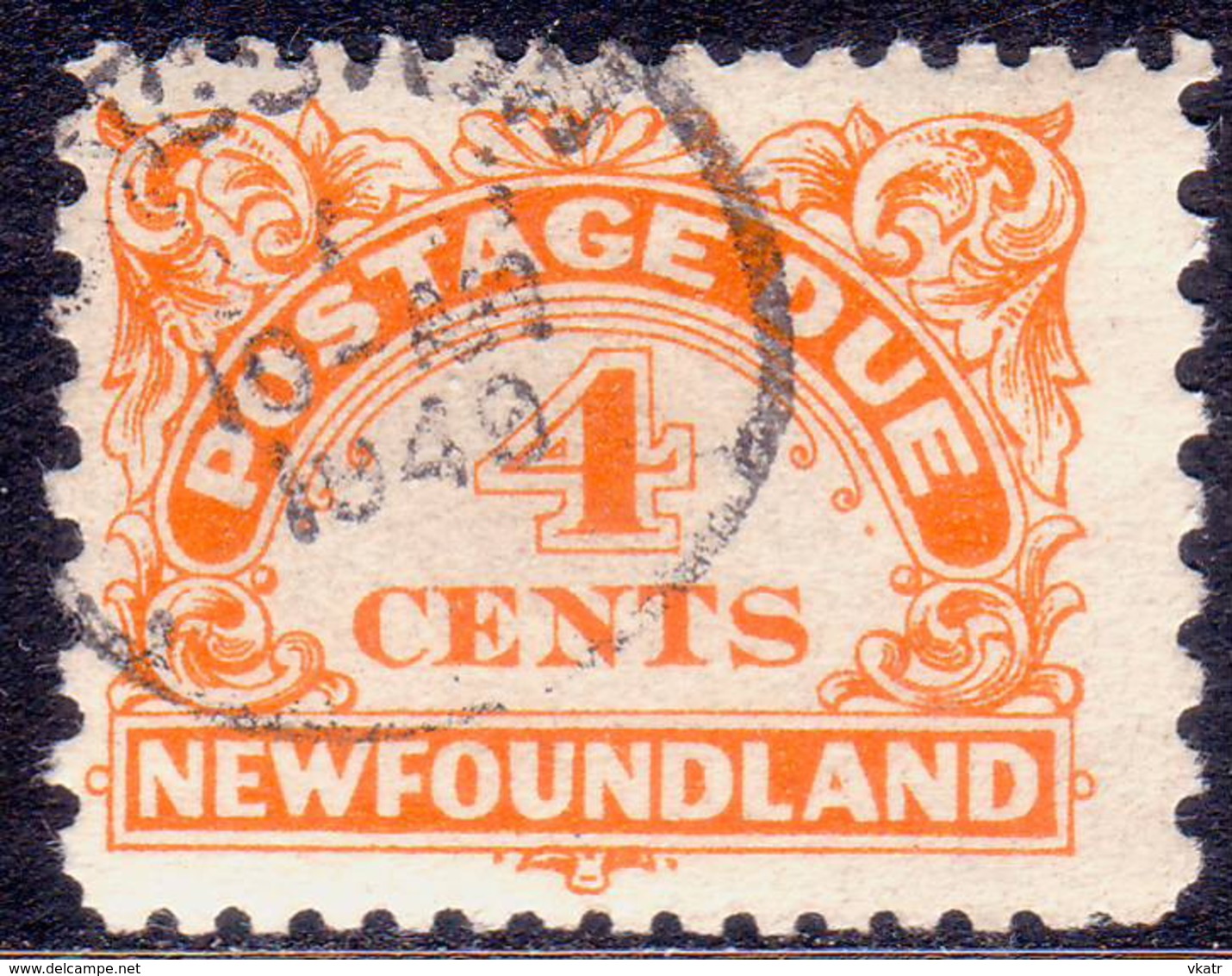 1948 NEWFOUNDLAND SG #D4a 4c Postage Due Used CV £70.00 Perf.11x9 - Back Of Book