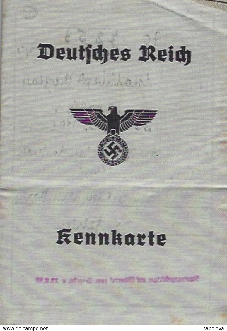 2ème Guerre Mondiale Deutsches Reich Metz Pièce D'identité Avril 1944 - Non Classificati