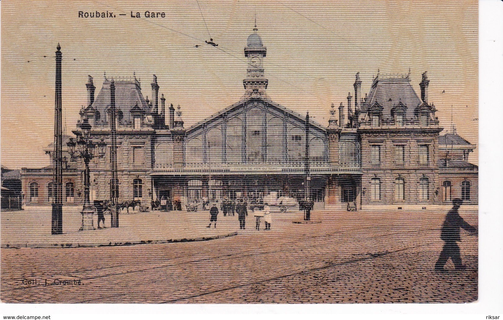 ROUBAIX(GARE) CARTE EN COULEUR TOILEE - Roubaix