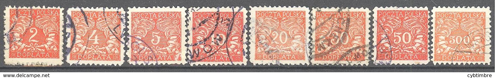 Pologne: Yvert Taxe 13/21; Sauf 20 - Postage Due