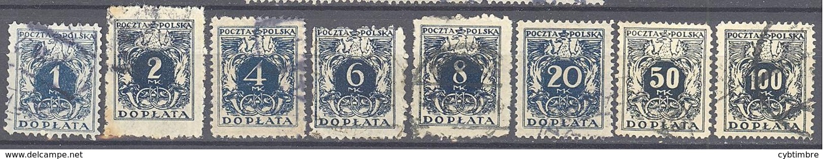 Pologne: Yvert Taxe 37/44 - Postage Due
