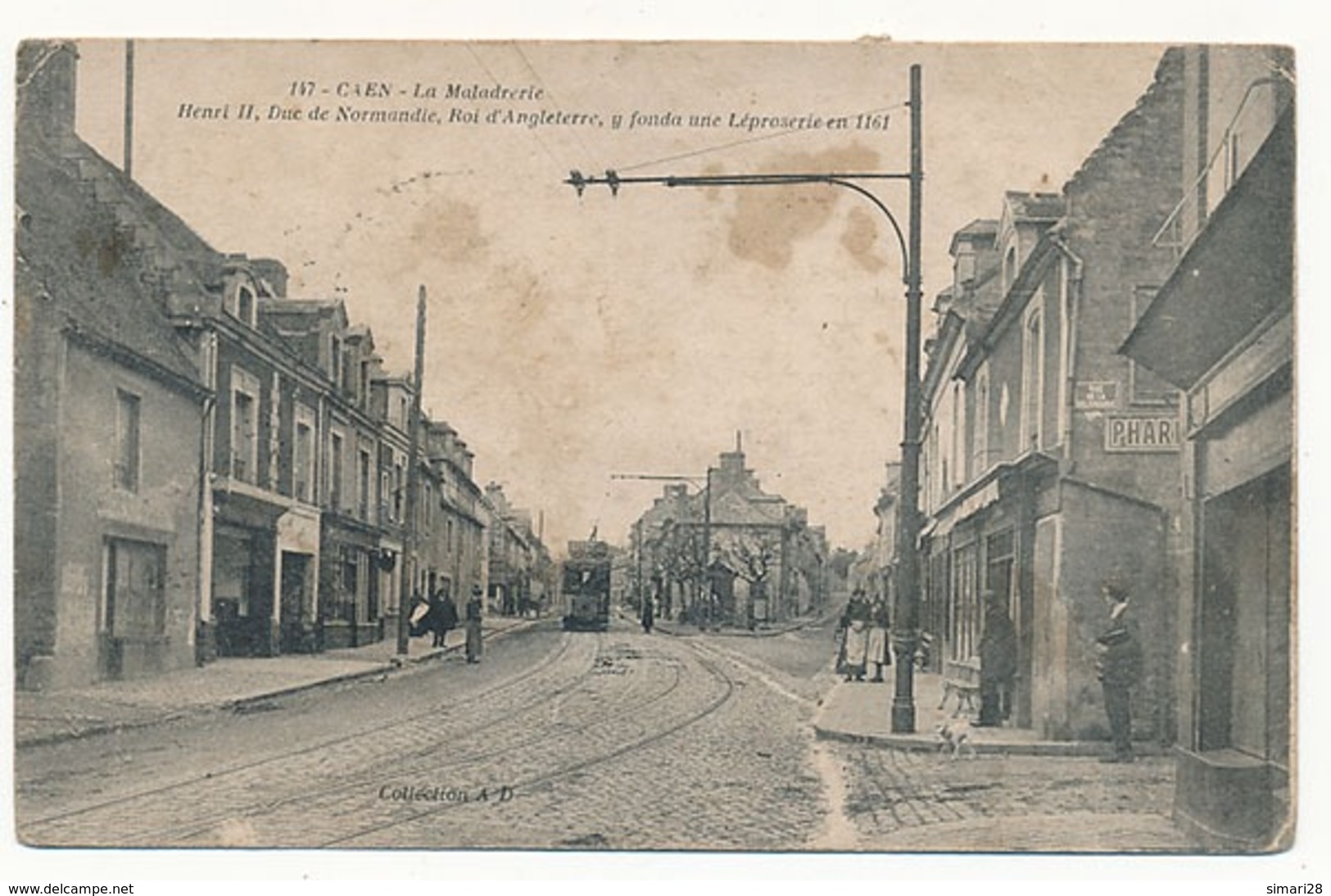 CAEN - N° 147 - LA MALADRERIE ( AVEC CACHET HOPITAL AUXILIAIRE N° 9 CAEN LA MALADRERIE) - Caen