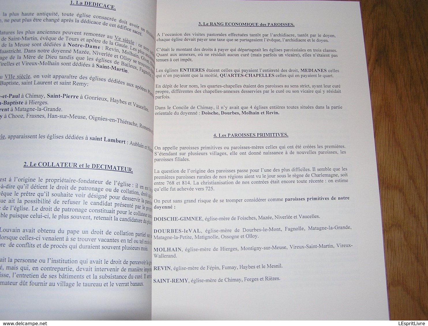 HISTOIRE DU DOYENNE DE CHIMAY Souppart Régionalisme Aublain Vireux Gimnée Couvin Mariembourg Dourbes Pesches Hierges Ham