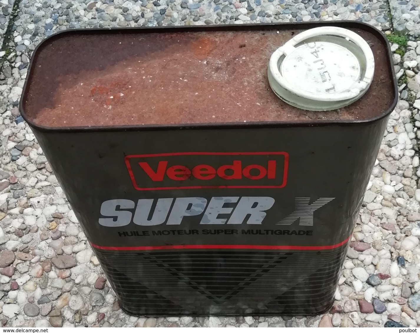 VEEDOL SUPER X Bidon D'huile Ancien En Tole Pour Collection - Voitures