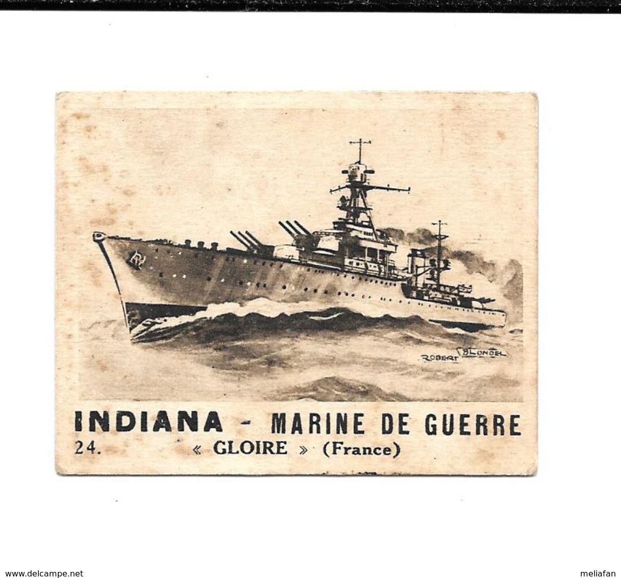 AL66 - IMAGE CHEWING GUM INDIANA - NAVIRES DE GUERRE - CROISEUR GLOIRE - Autres & Non Classés