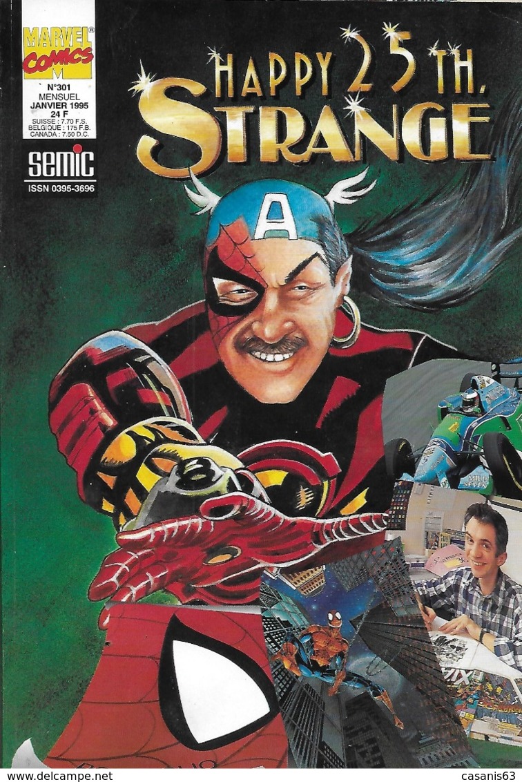 STRANGE  N° 301  - Janvier  1995 - Marvel  Comics Semic  - Happy 25 Th  (  Avec Poster  ) - Strange