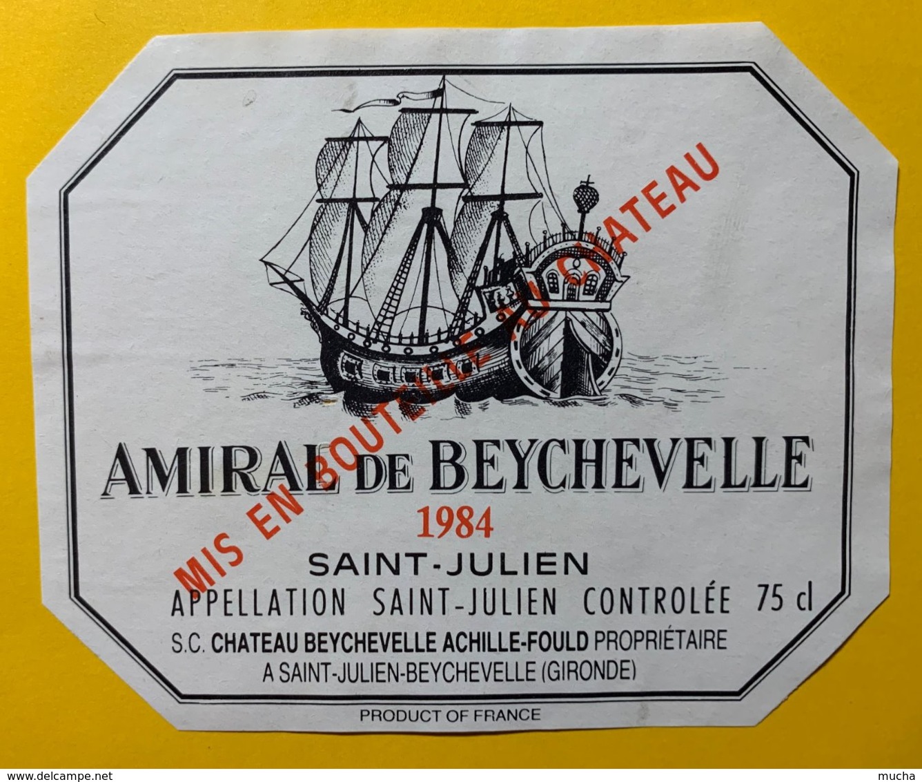 12000  - Amiral De Beychevelle 1984 Saint-Julien - Bordeaux