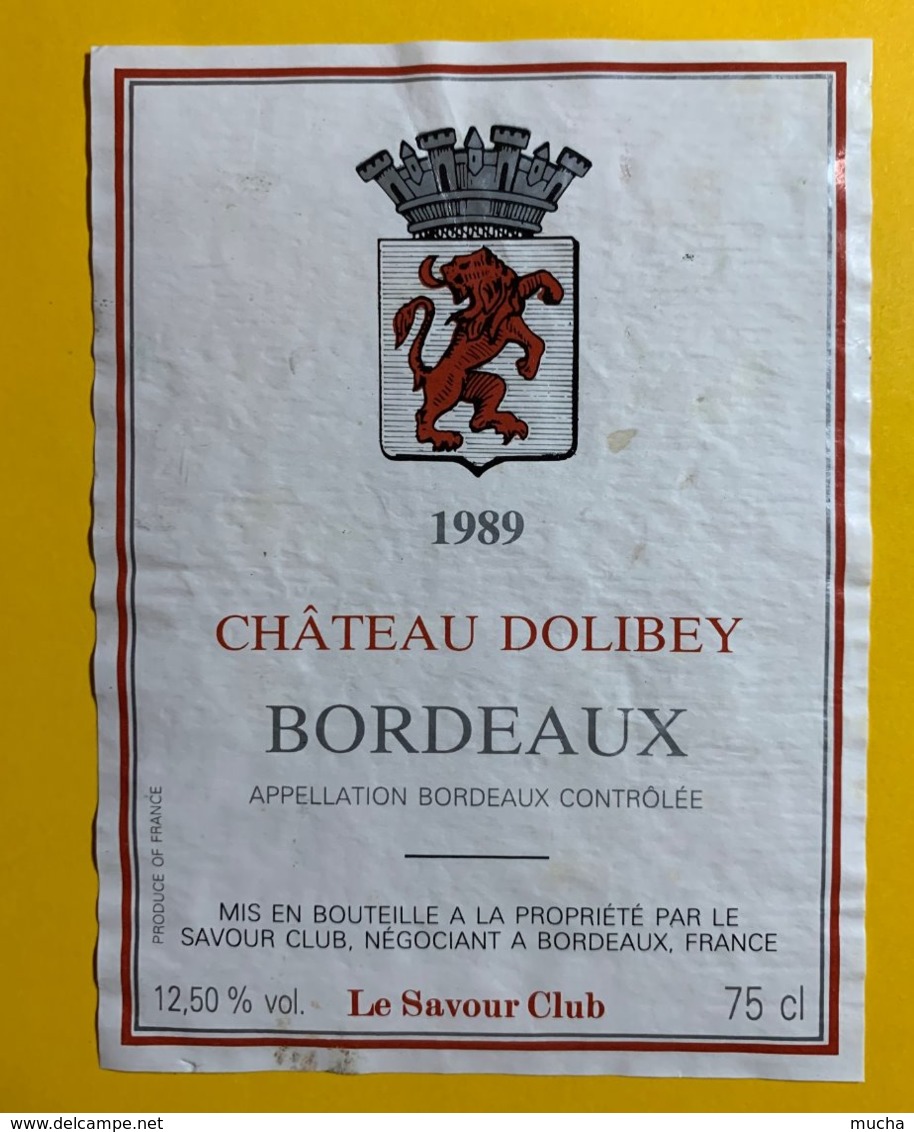 12002  - Château Dolibey 1989 - Bordeaux