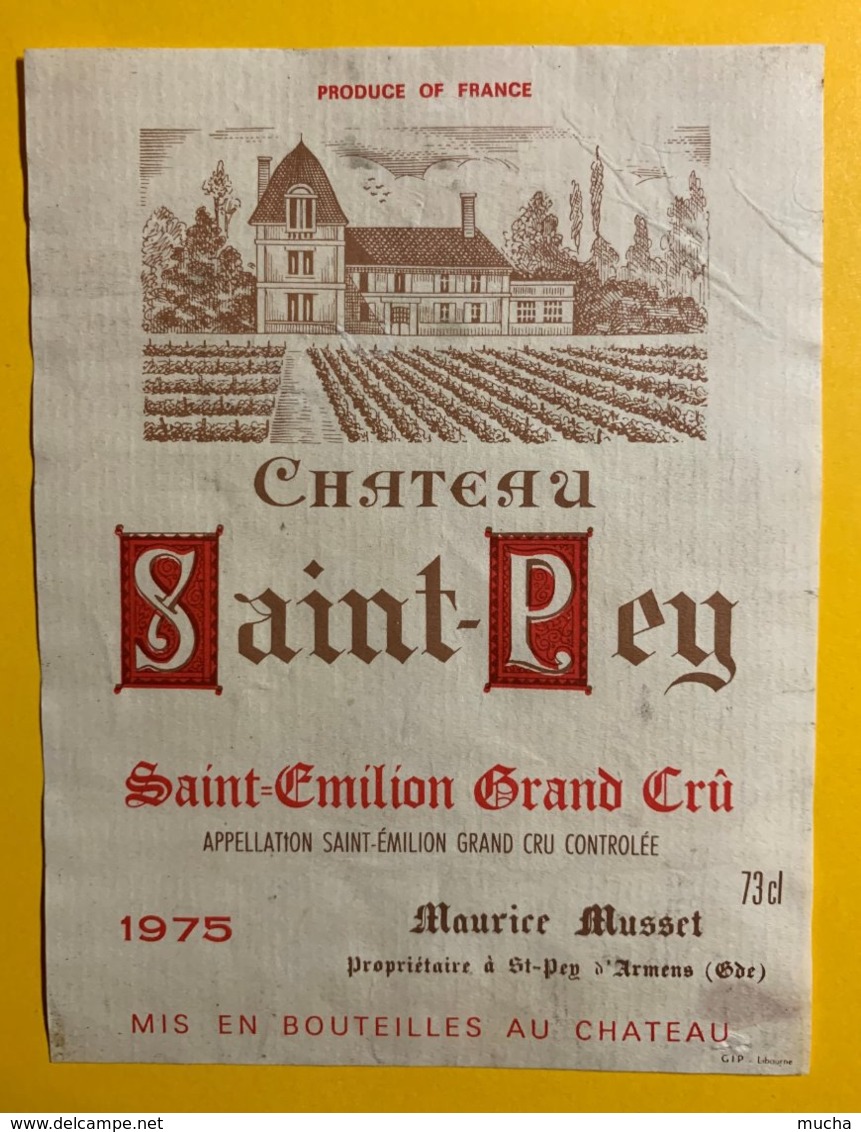 12003  - Château Saint-Pey 1975 Saint Emilion - Bordeaux