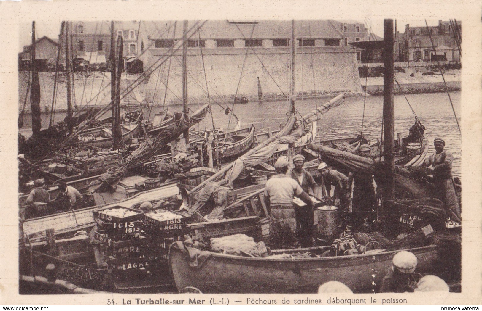 LA TURBALLE SUR MER - Pêcheurs De Sardines Débarquant Le Poisson - La Turballe