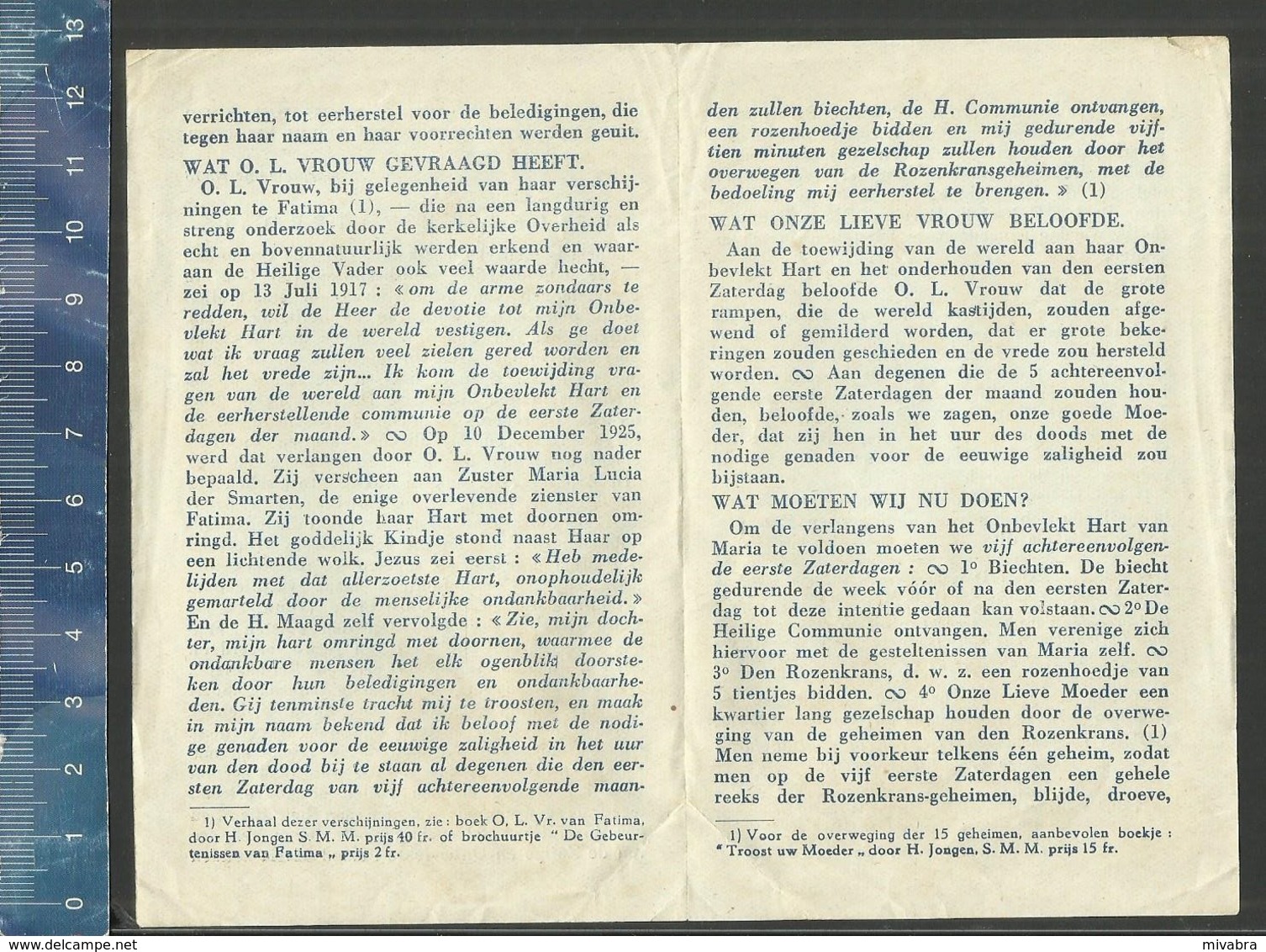 MARIABLAADJE Nr 13 - DE EERSTE ZATERDAG ( O. L. VROUW MIDDELARES LEUVEN ) - Religion & Esotérisme