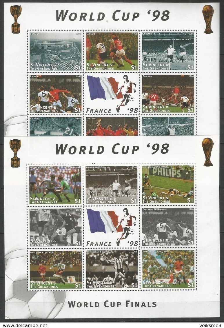 ST.VINCENT - MNH - Sport - Soccer - World Cup - France 1998 - 1998 – France