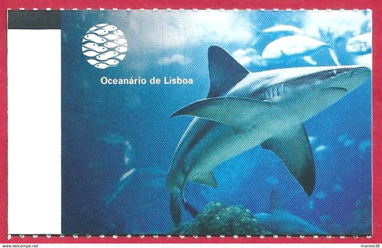 Ticket De L'aquarium De Lisbonne. Portugal. Visuel: Un Requin. 2019. - Tickets D'entrée