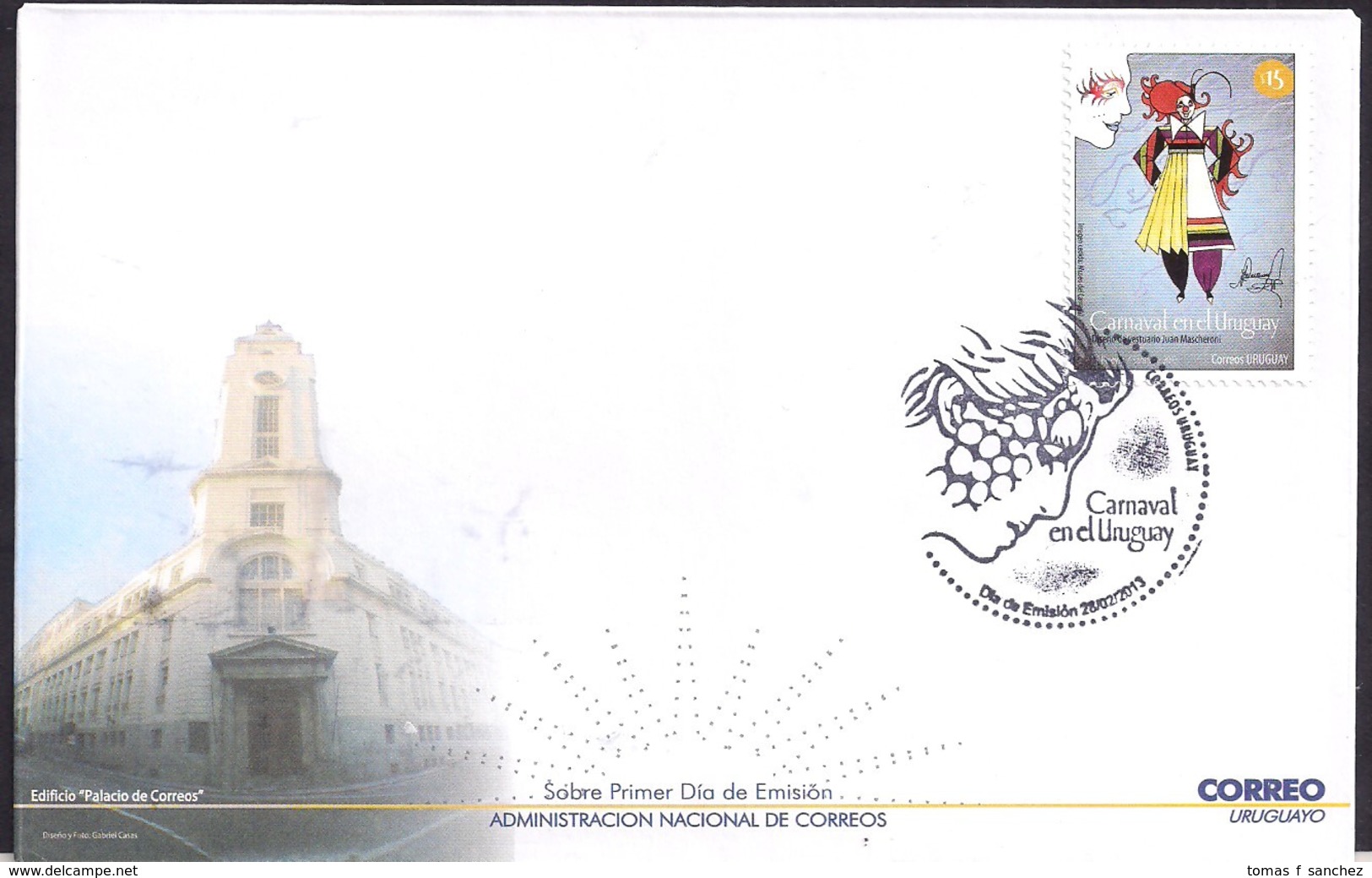 Uruguay - 2013 - FDC - Carnaval Uruguayen - Uruguay