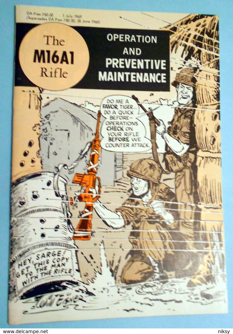 Vietnam War M16 Rifle Gun Manual Military Guide U S Army Will Eisner Booklet Book - Fuerzas Armadas Americanas