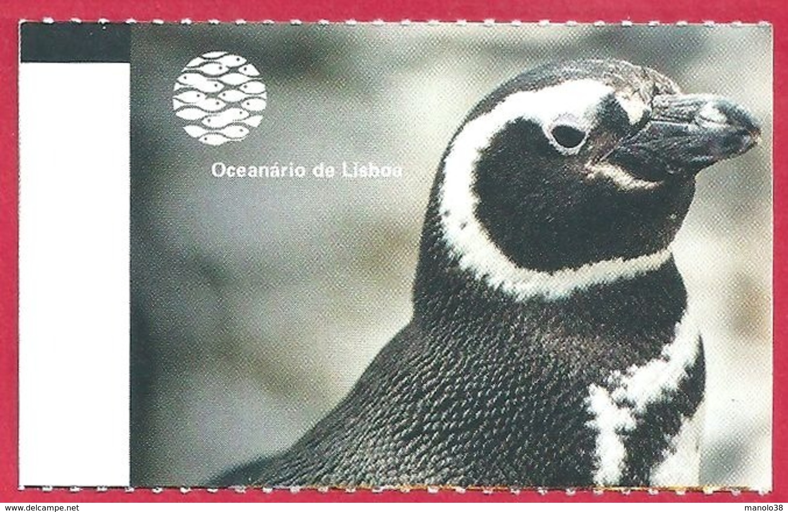 Ticket De L'aquarium De Lisbonne. Portugal. Visuel: Un Manchot Du Cap. 2019. - Tickets D'entrée