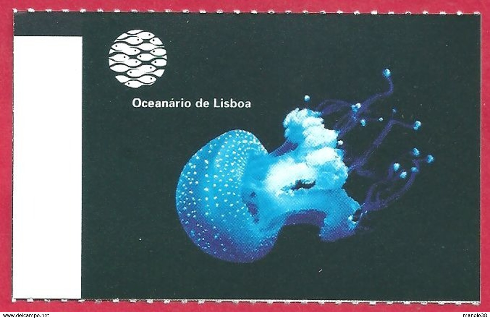 Ticket De L'aquarium De Lisbonne. Portugal. Visuel: Une Méduse Bleue. 2019. - Tickets D'entrée