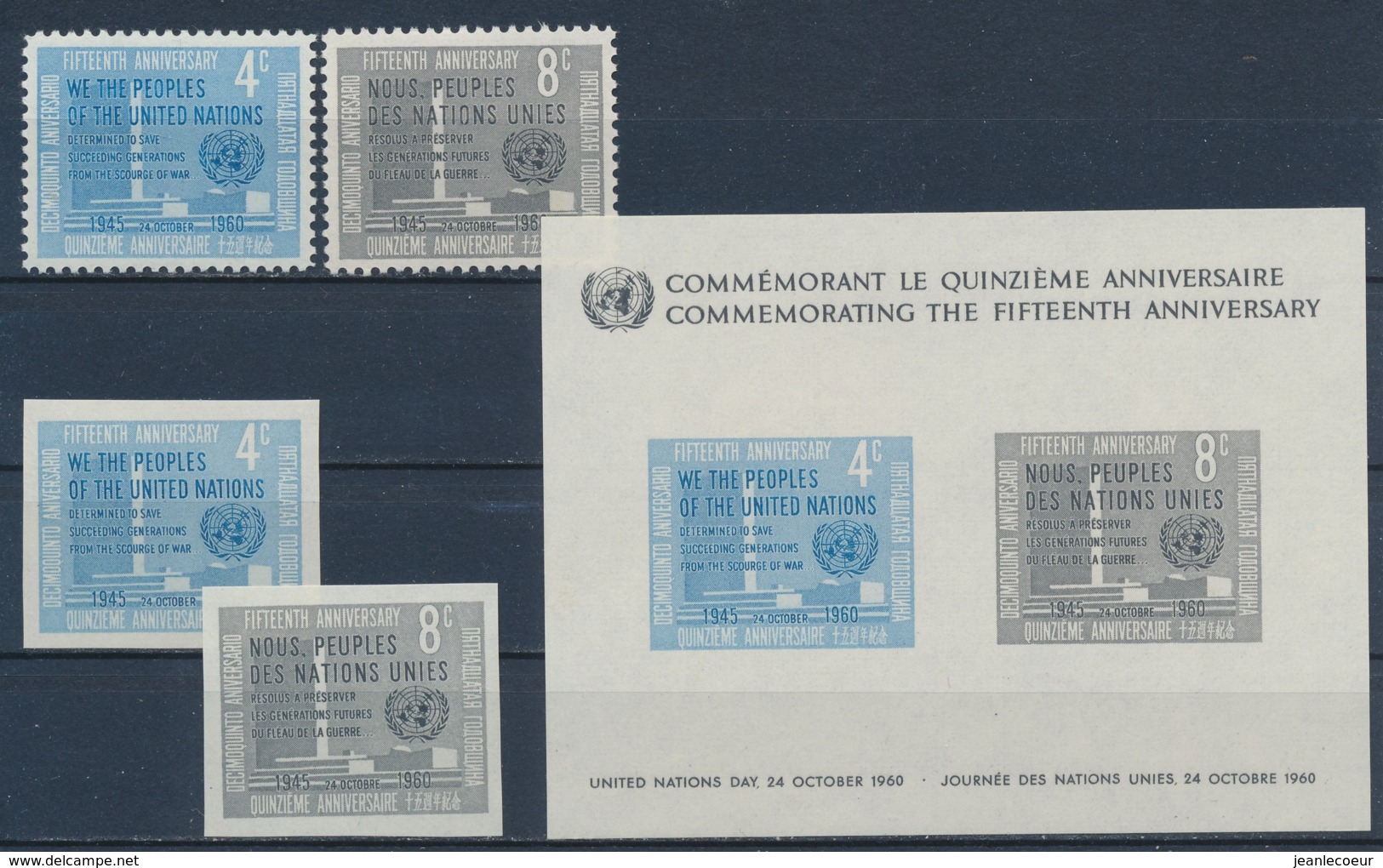 Verenigde Naties/United Nations/Nation Unis New York 1960 Mi: 90-91 A+B Block 2 Yt:  (PF/MNH/Neuf Sans Ch/**)(4821) - Ongebruikt