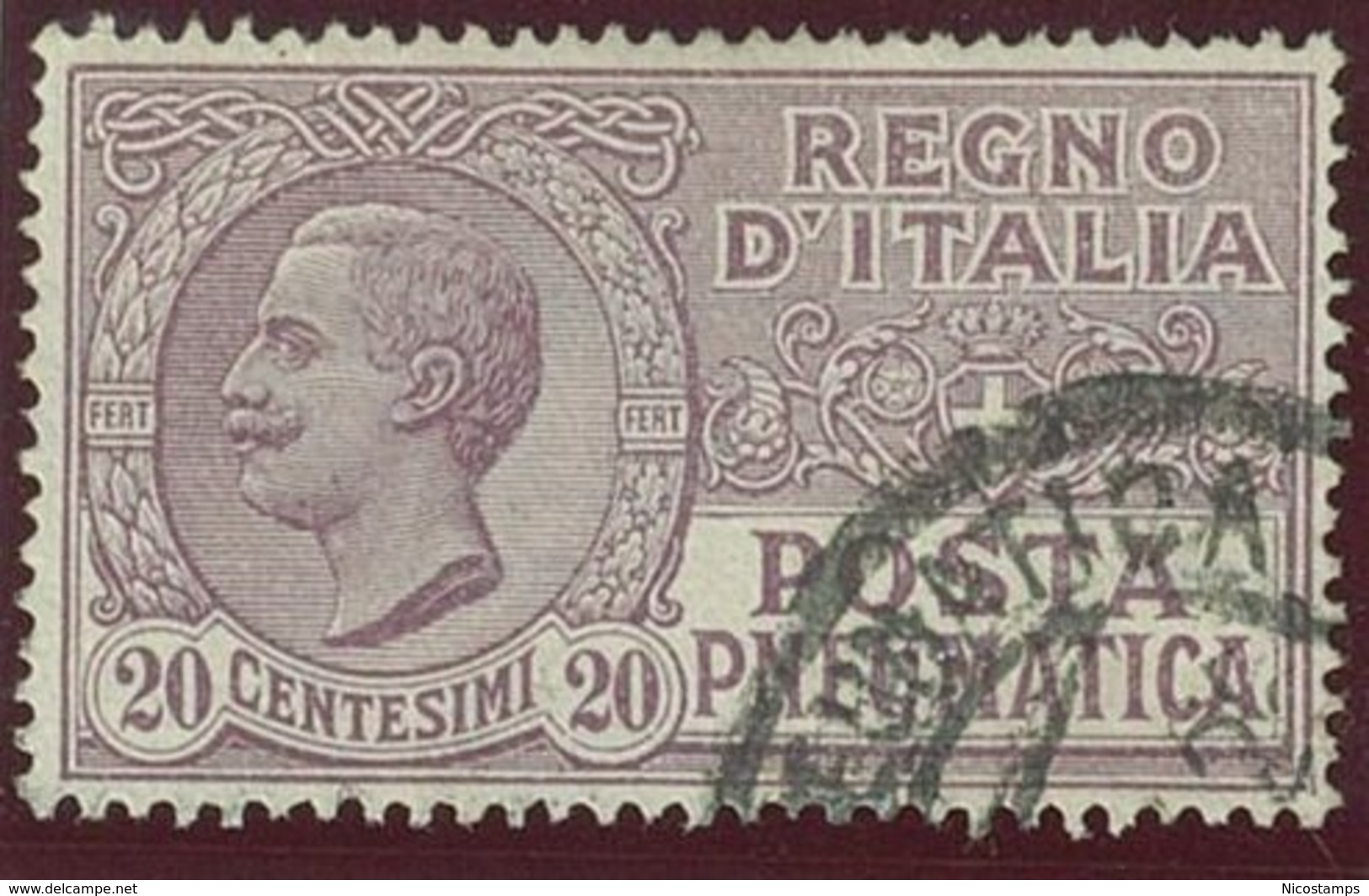 ITALIA REGNO VITTORIO EMANUELE III SASS.  P. PN. 8  USATO - Pneumatic Mail