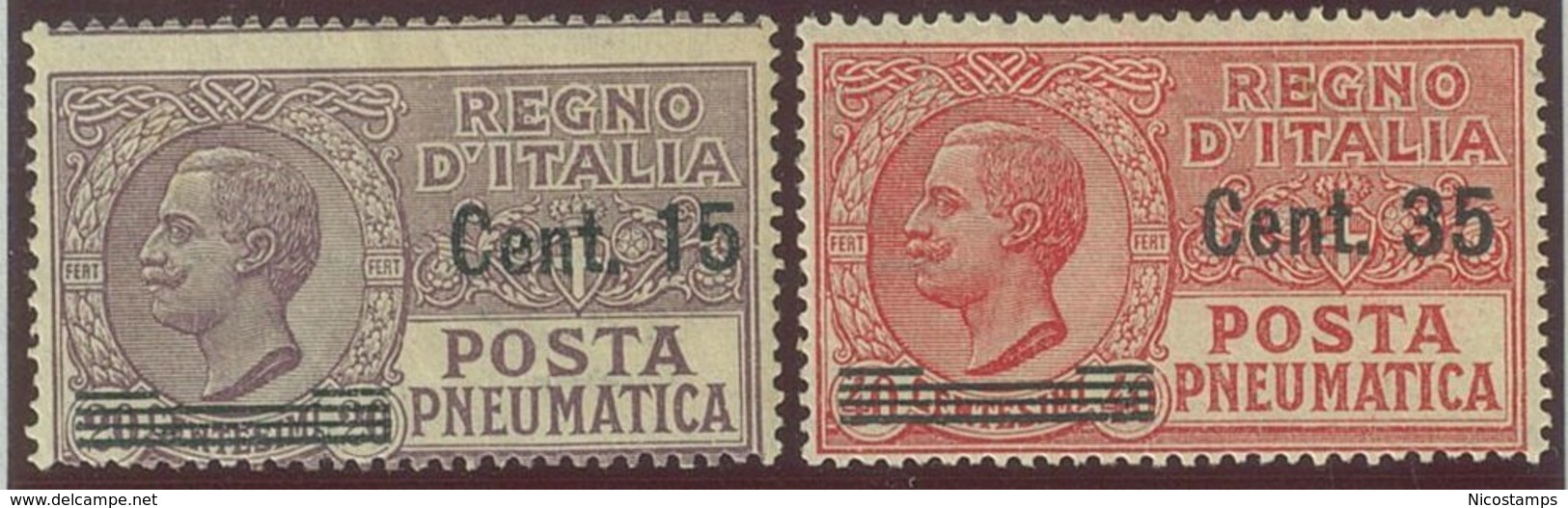 ITALIA REGNO VITTORIO EMANUELE III SASS.  P. PN. 10-11  NUOVI - Poste Pneumatique