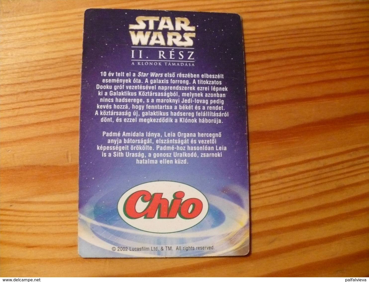 Star Wars Trading Card Hungary - Chio Chips - Star Wars