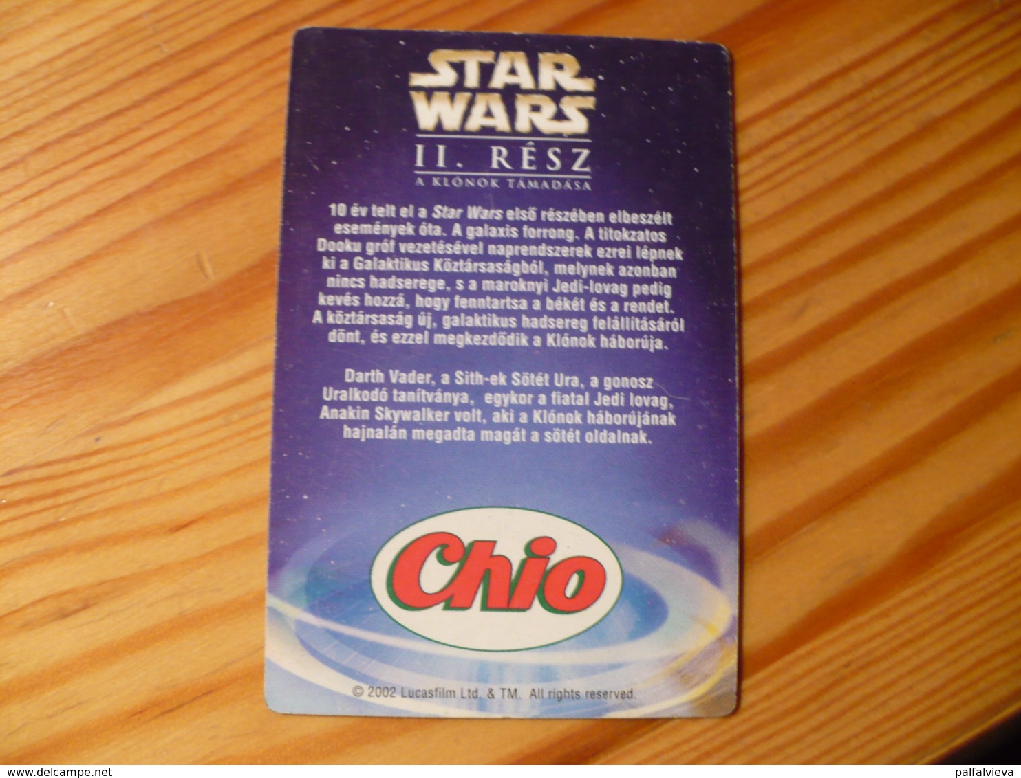 Star Wars Trading Card Hungary - Chio Chips - Star Wars