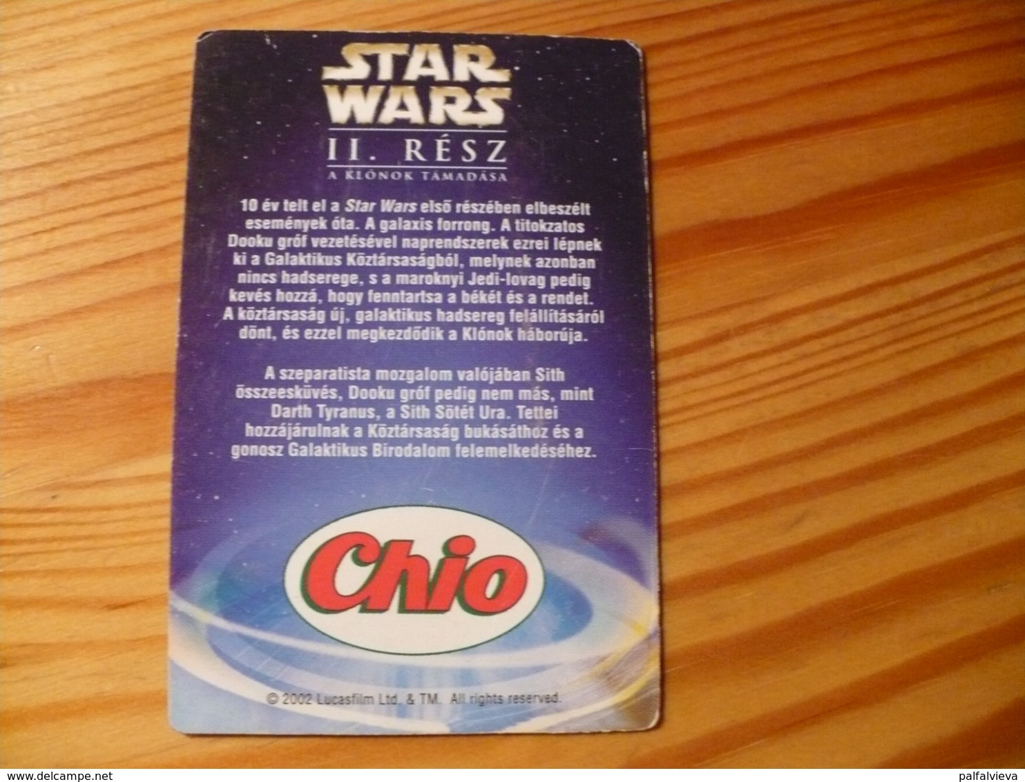 Star Wars Trading Card Hungary - Chio Chips - Star Wars