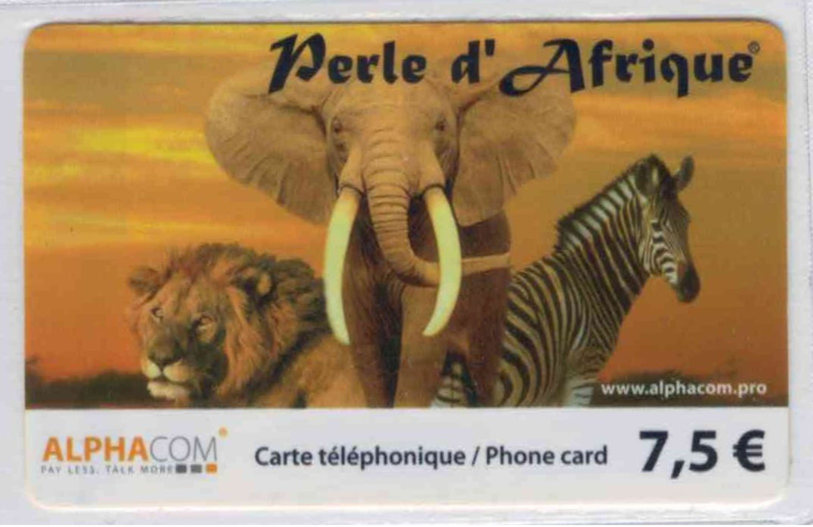 TOP COLLECTION  - Carte Prépayée Française - Lion - Elephant - Zèbre - Voir Scans - Andere & Zonder Classificatie