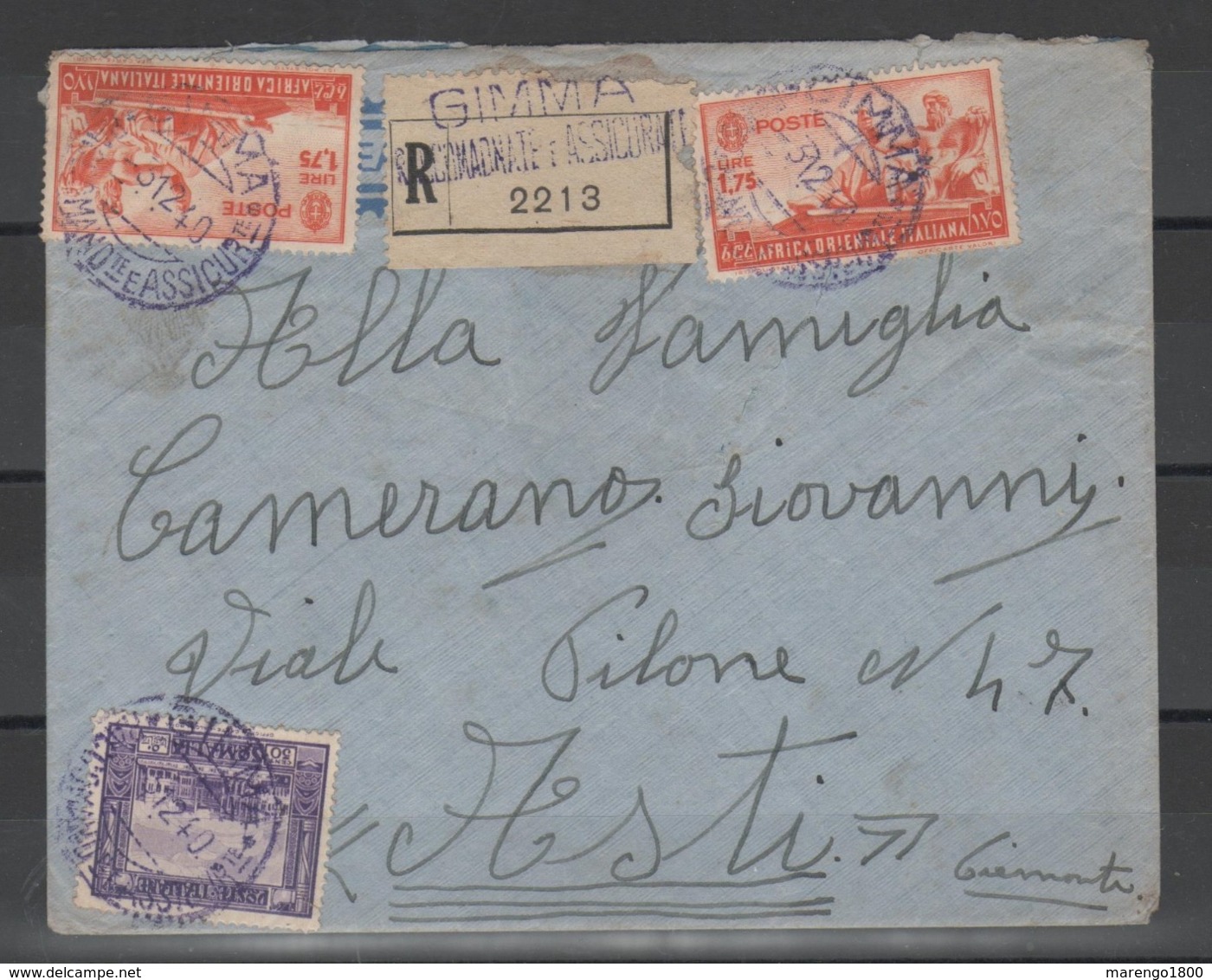 A.O.I. 1940 - Lettera Raccomandata Con Affrancatura Mista AOI/Somalia              (g6081) - Africa Orientale Italiana