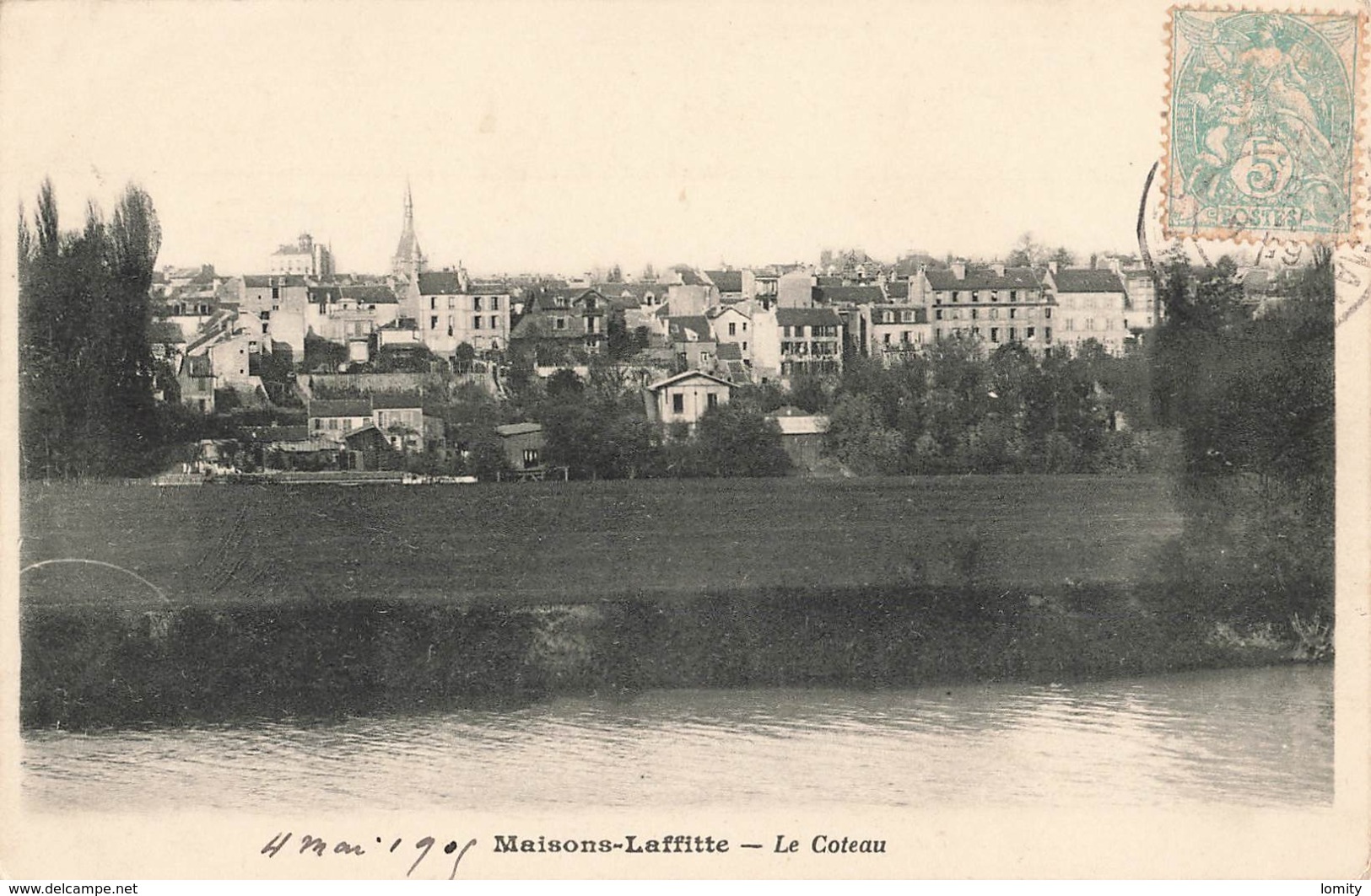 78 Maisons Laffitte Le Coteau Cpa Cachet 1905 - Maisons-Laffitte