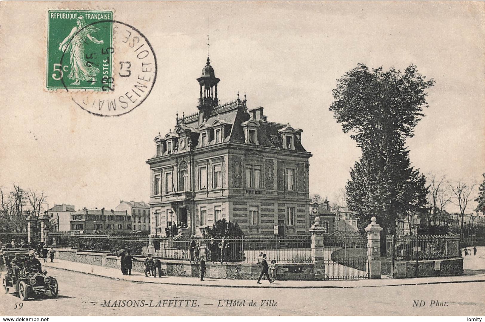 78 Maisons Laffitte Hotel De Ville Vieille Voiture Auto Automobile - Maisons-Laffitte