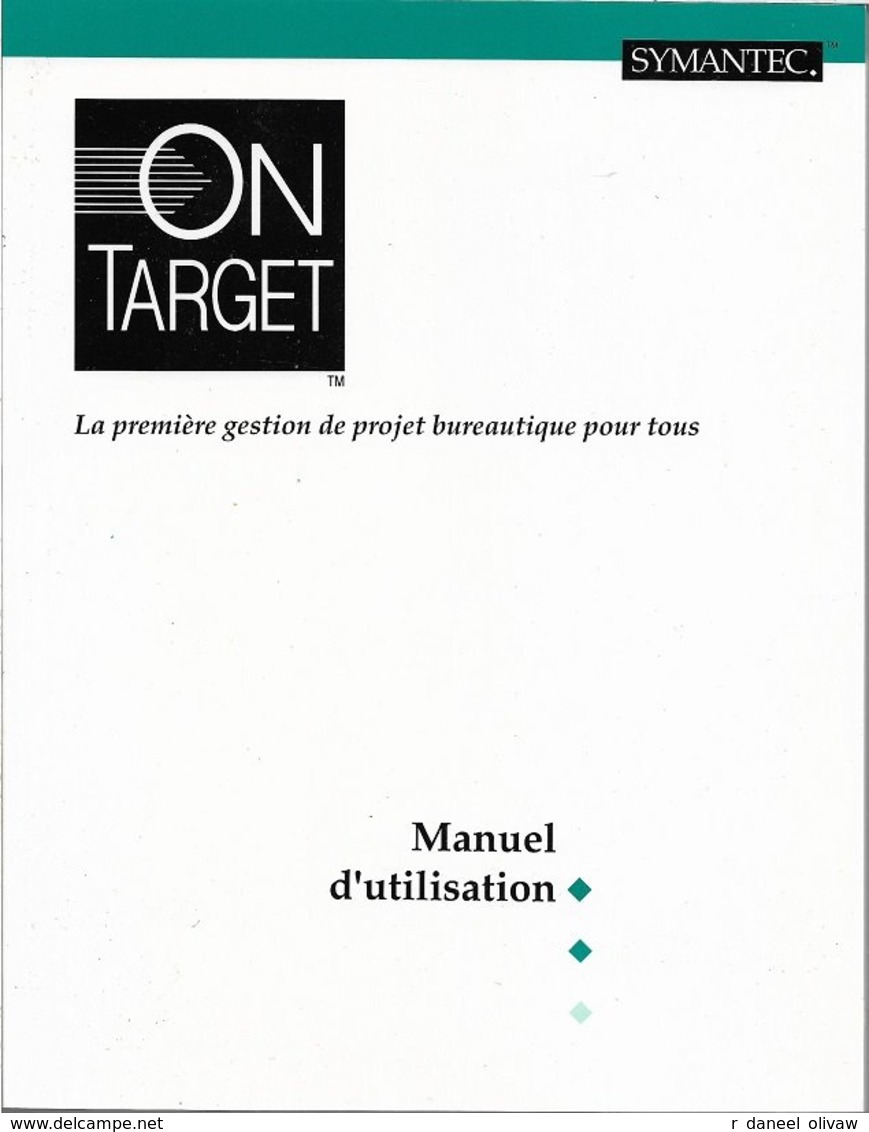 Symantec - On Target 1.0 Pour Windows 3 (1991, TBE+) - Sonstige & Ohne Zuordnung