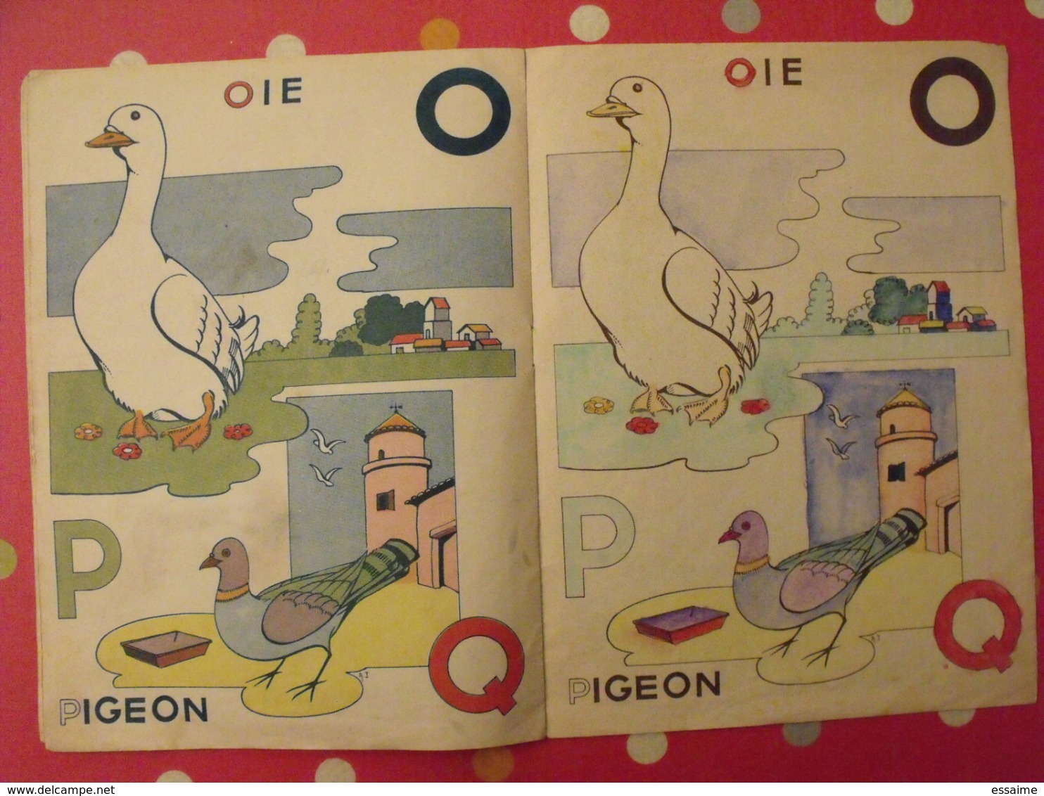 ABC à colorier (coloriages faits !). Jourcin. éditions Bias Paris 1946. abécédaire alphabet
