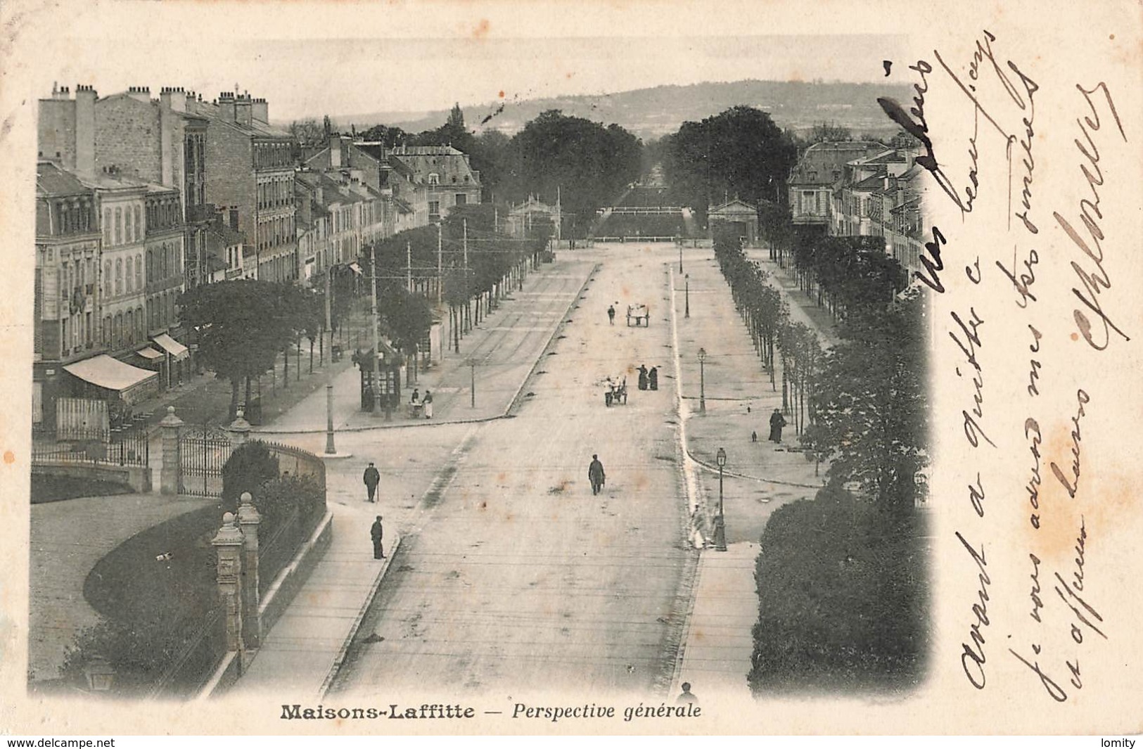 78 Maisons Laffitte Perspective Générale Cachet 1904 - Maisons-Laffitte