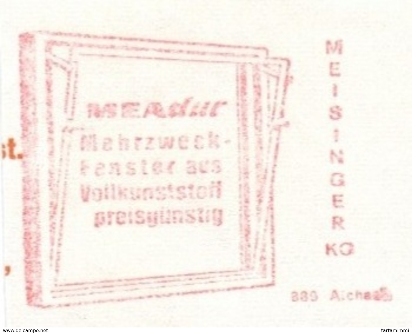 EMA METER STAMP FREISTEMPEL GERMANY AICHACH GLAS HALLER VETRO INDUSTRY GLASS WINDOW - MEADUR - Fabbriche E Imprese