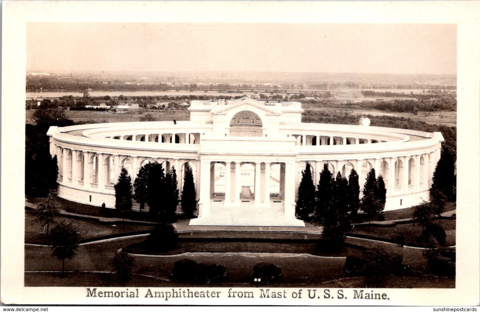 Virginia Alexandria Memorial Amphitheatre From Mast Of U S S Maine Real Photo - Alexandria