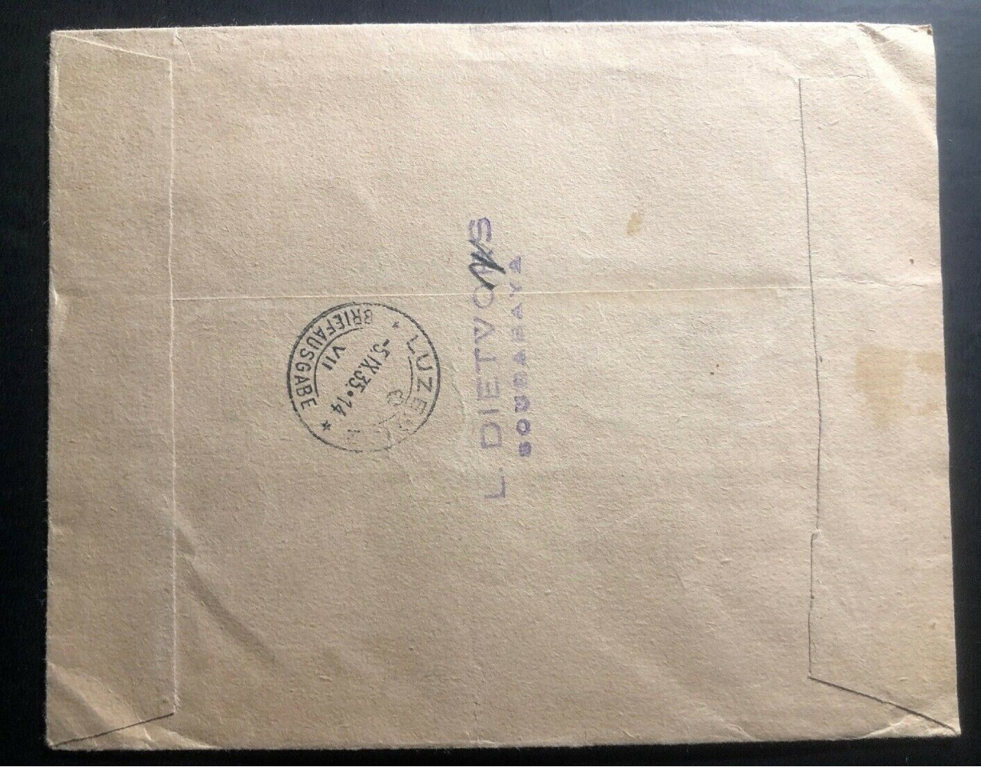 1935 Soerabaja Netherlands Indies Registered Cover To Lucern Switzerland - Indonesia